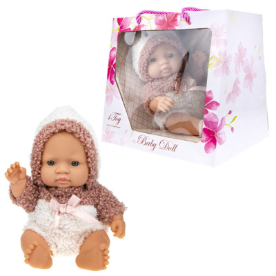 Пупс Premium в теплом коричневом комбинезоне 20см Т22491 1toy